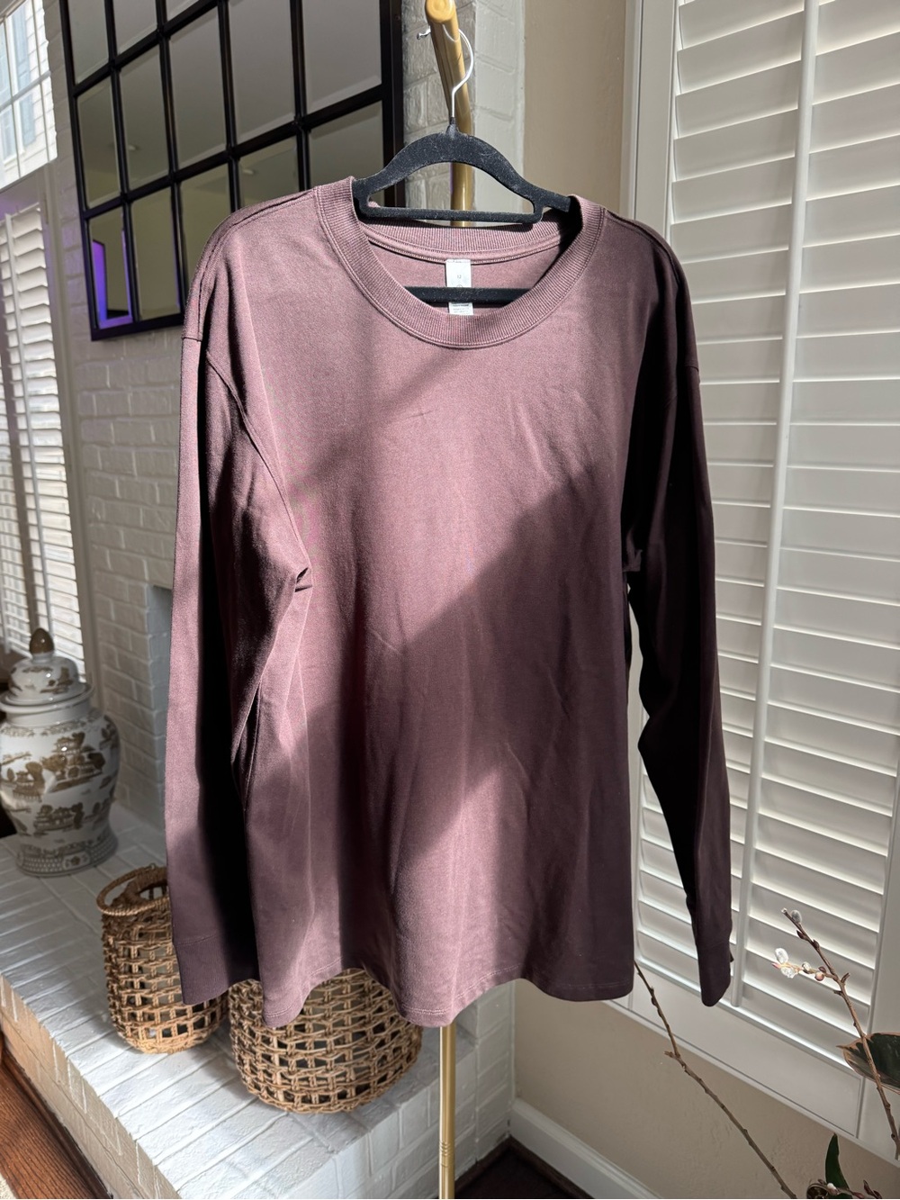 Lululemon Chocolate Long Sleeve Shirt NWOT